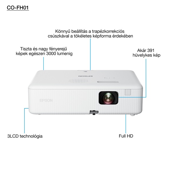 Epson CO-FH01 1080p 3000L HDMI/USB projektor - Image 11