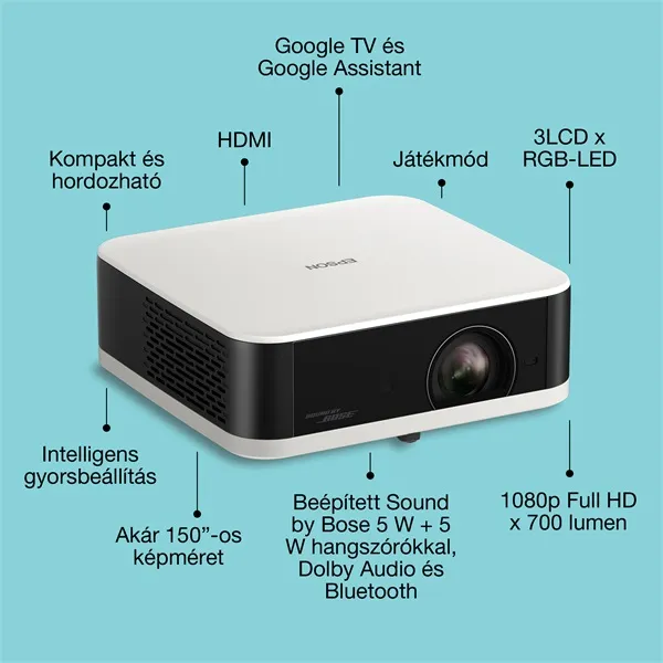 Epson EF-61W 3LCD / 700Lumen / Full HD lézer okos projektor - Image 4