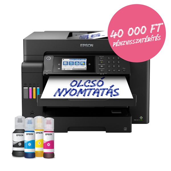EPSON Tintasugaras nyomtató - EcoTank L15150 (A3+, MFP, színes, 4800x2400 DPI, 32 lap/perc, USB/LAN/Wifi)