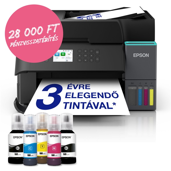 EPSON Tintasugaras nyomtató - EcoTank L6370 (A4, MFP, színes,4800x1200 DPI, 35 lap/perc, Full duplex, ADF, USB/LAN/Wifi)