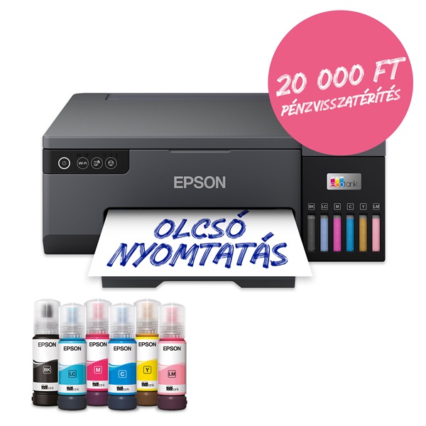 Epson EcoTank L8050 fotónyomtató WiFi/USB, 1500 fotóra elegendő tinta a dobozban - Image 1