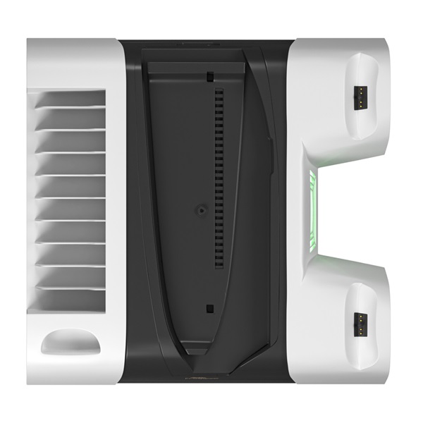 FROGGIEX PS5/PS5 Slim Kiegészítő Ventilátoros állvány + Headset tartó Fehér, FX-P5-C4-W - Image 4