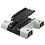 FROGGIEX PS5/PS5 Slim Kiegészítő Ventilátoros állvány + Headset tartó Fehér, FX-P5-C4-W - Image 3