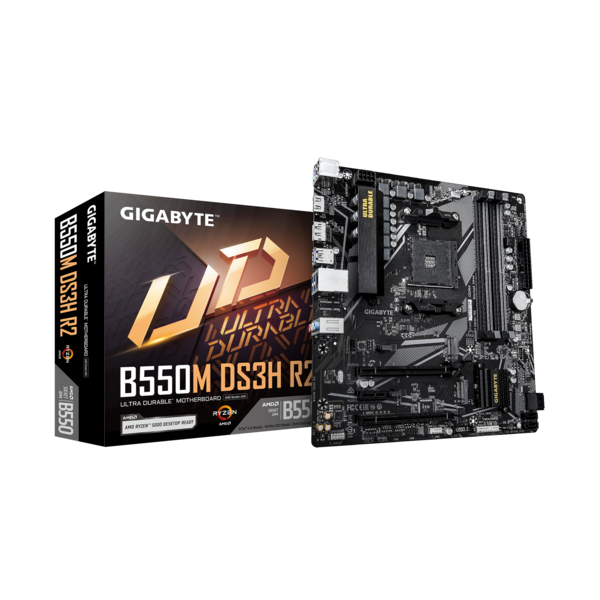 GIGABYTE Alaplap AM4 B550M DS3H R2 AMD B550, mATX