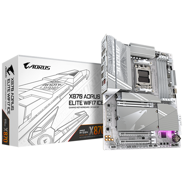 GIGABYTE_Alaplap_AM5_X870_AORUS_ELITE_WF7_ICE_AMD_X870_ATX-i1519062.png GIGABYTE Alaplap AM5 X870 AORUS ELITE WIFI7 ICE AMD X870, ATX - Image 1