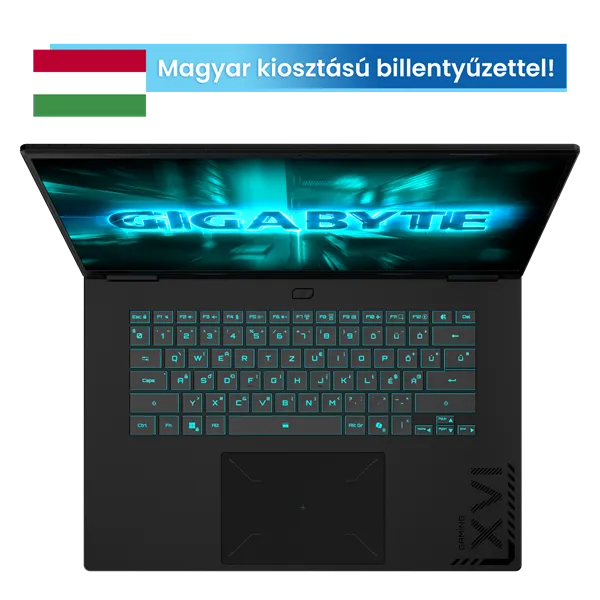 GIGABYTE GAMING A16 CVH 16" WUXGA (165Hz), Intel Core i7-13620H (10C/4.9Ghz), 16GB, 1TB SSD, RTX 5060, Magyar billentyű