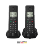GIGASET DECT telefon, PURE 200 Duo, fekete