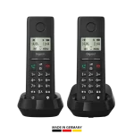 GIGASET DECT telefon, PURE 200 Duo, fekete