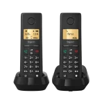 GIGASET DECT telefon, PURE 200 Duo, fekete - Image 2