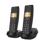 GIGASET DECT telefon, PURE 200 Duo, fekete - Image 7
