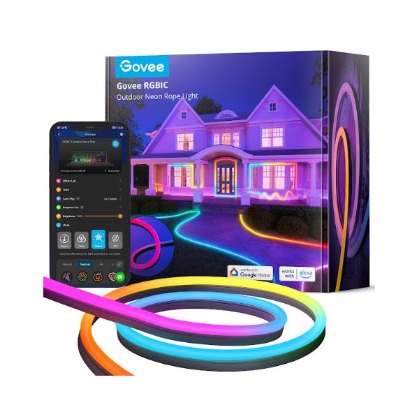 GOVEE_RGBIC_Outdoor_Neon_Rope_Light_10m-i1695784.jpg GOVEE RGBIC Outdoor Neon Rope Light 10m - Image 1