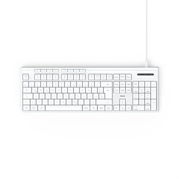 HAMA 173053, BILLENTYŰZET "CK-200",USB, FEHÉR