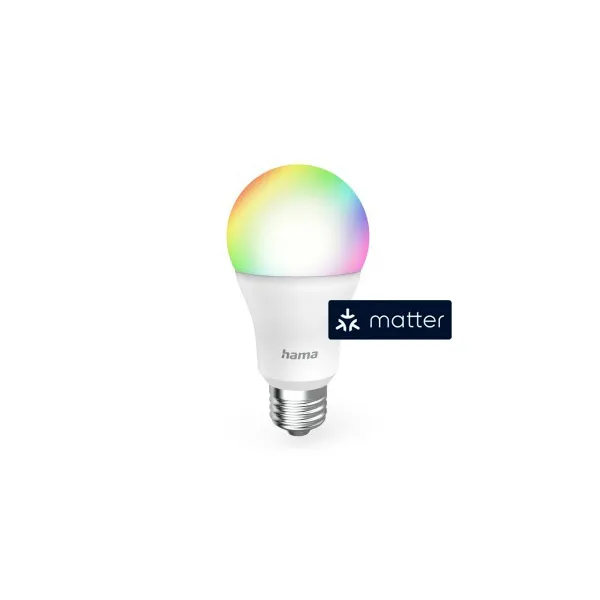 HAMA 176640, OKOS WIFI LED IZZÓ E27 RGBW,9W,MATTER