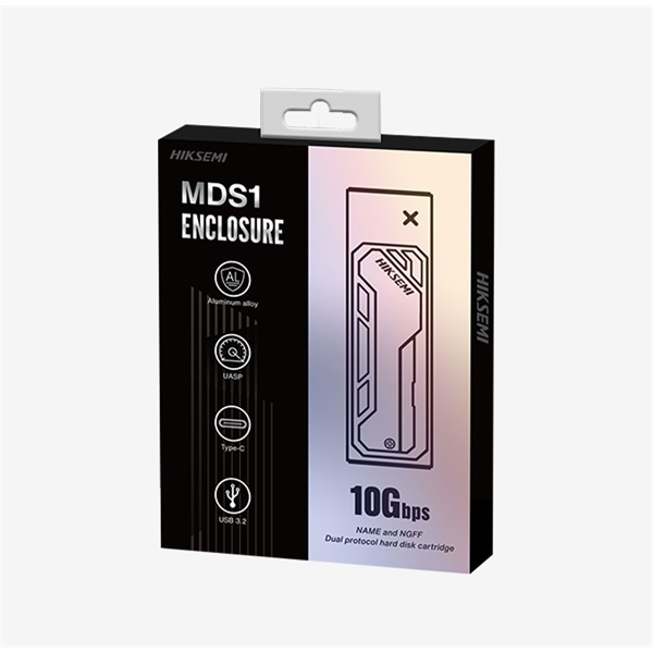 HIKSEMI Külső Ház M.2 SSD NVMe & SATA Alumínium ház, USB 3.2/Type-C (10Gbps), Sötét Szürke (HIKVISION) - Image 2