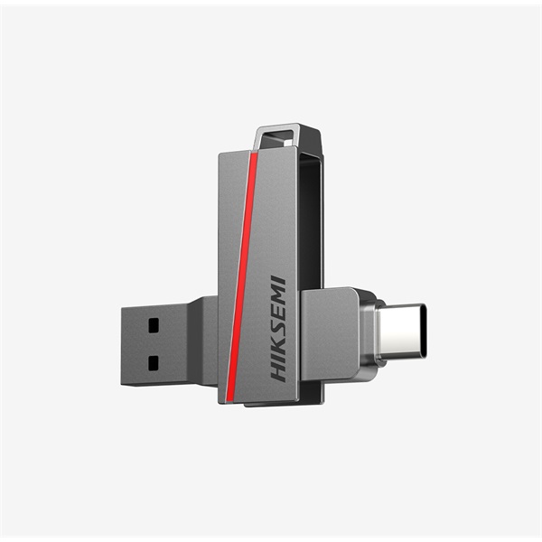 HIKSEMI Pendrive 16GB E307C U3 "Dual Slim" USB 3.2/Type-C, Szürke (HIKVISION) - Image 1