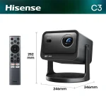HISENSE C3 Mini Laser Projektor, 4K Ultra HD 3840x2160, 16:9, 65"-300" 2000lm, Fekete - Image 2