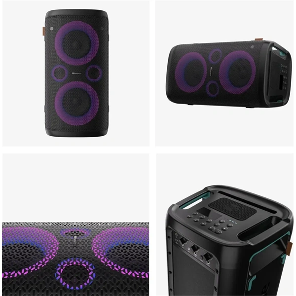 HISENSE Party Storm Bluetooth Party Hangszóró 2.0CH, 300W, Fekete - Image 10