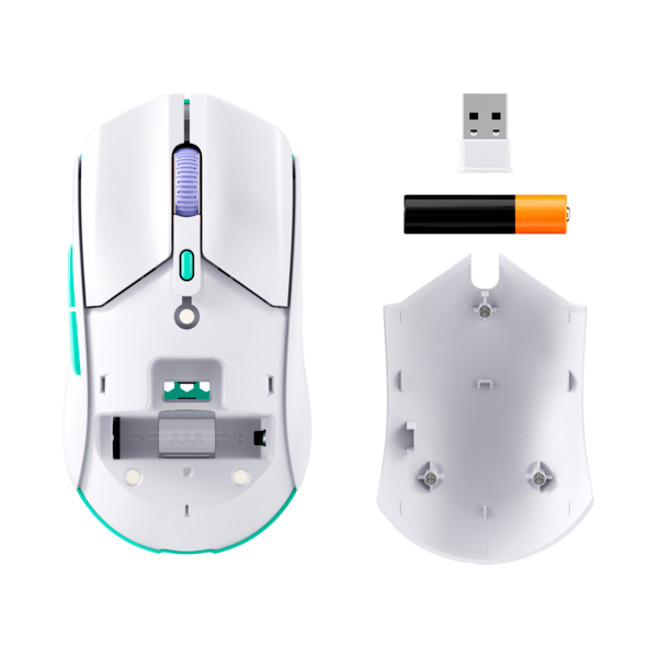 HP HYPERX Pulsefire Haste 2 Core fehér vezeték nélküli gamer egér - Image 3