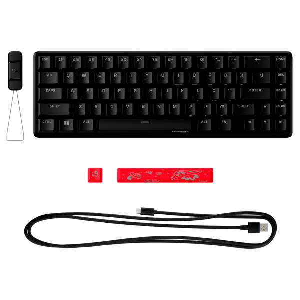 HP HYPERX vezetékes mechanikus gaming billentyűzet Alloy Origins 65 RGB piros switch - amerikai lokalizáció - Image 2