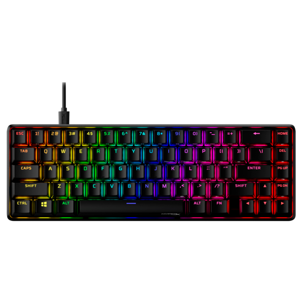 HP HYPERX vezetékes mechanikus gaming billentyűzet Alloy Origins 65 RGB piros switch - amerikai lokalizáció