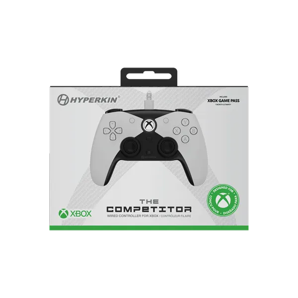 Hyperkin M01638-WH Competitor Xbox Series|One/Windows 11|10 Xbox liszenszelt vezetékes fehér kontroller - Image 4