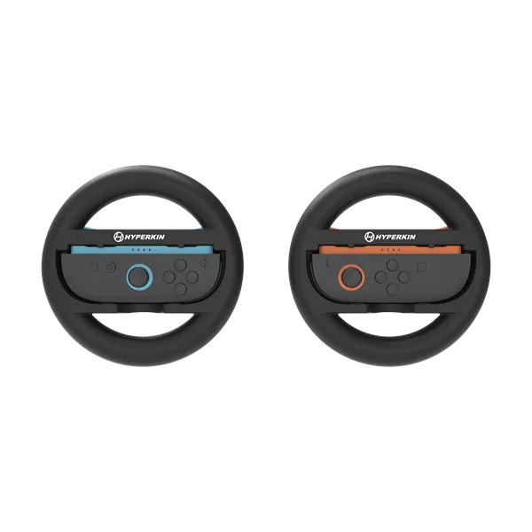 HYPERKIN Nintendo Switch 2 kormány kiegészítő csomag Joy-Con kontrollerhez, Fekete (2-PACK) - Image 1