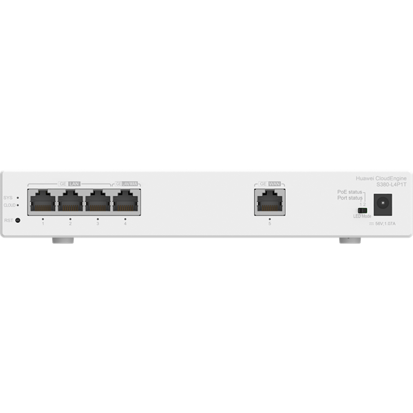 Huawei eKit Engine Gateway 1x1000Mbps (WAN) + 4x1000Mbps (50W POE+ LAN), Asztali - S380-L4P1T - Image 2