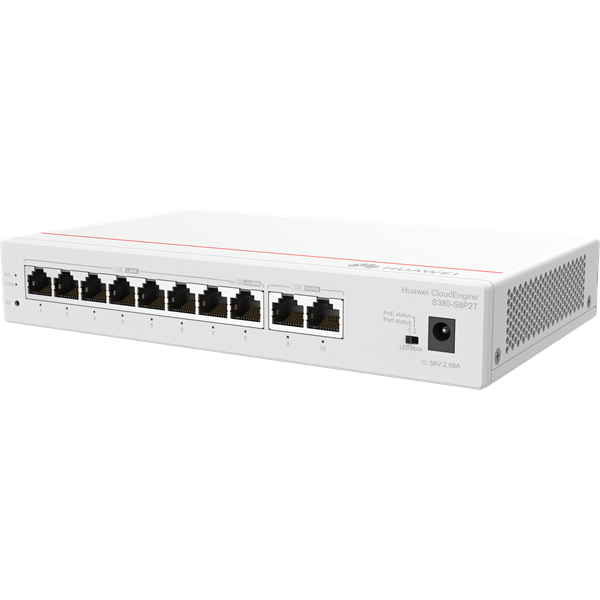 Huawei eKit Engine Gateway 2x1000Mbps (WAN) + 8x1000Mbps (124W POE+),  Asztali - S380-S8P2T - Image 3