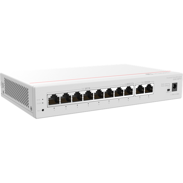 Huawei eKit Engine Gateway 2x1000Mbps (WAN) + 8x1000Mbps (124W POE+),  Asztali - S380-S8P2T - Image 2