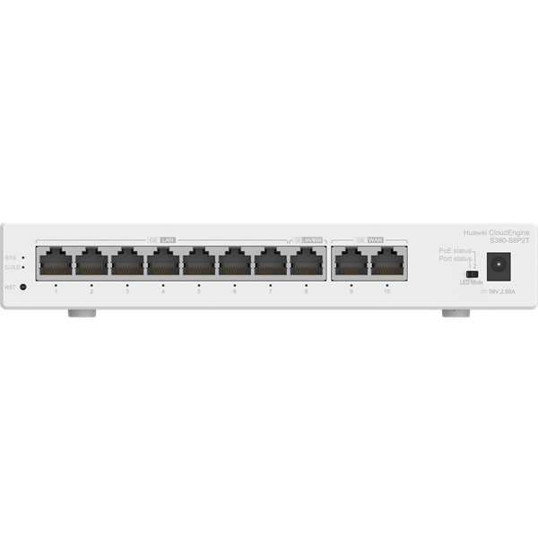 Huawei eKit Engine Gateway 2x1000Mbps (WAN) + 8x1000Mbps (124W POE+),  Asztali - S380-S8P2T - Image 1