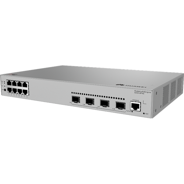 Huawei_eKit_Switch_8x1000Mbps_125W_POE_4x1000Mbps_SFP_Layer2_managed_RackesAsztali_-_S220-8P4S-i1668615.png Huawei eKit Switch 8x1000Mbps (125W POE+) + 4x1000Mbps SFP, Layer2+ managed, Rackes/Asztali - S220-8P4S - Image 1
