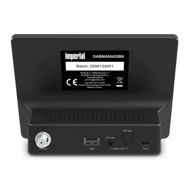 Imperial DABMANI420BK kompakt hibrid rádió (internet, DAB+, FM Hi-Fi tuner) Bluetooth®-szal - Image 2
