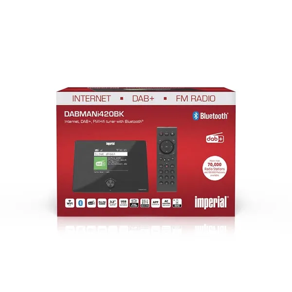 Imperial DABMANI420BK kompakt hibrid rádió (internet, DAB+, FM Hi-Fi tuner) Bluetooth®-szal - Image 11