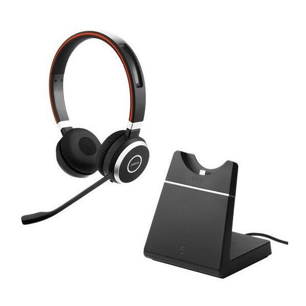 JABRA Fejhallgató - Evolve 65 SE MS Stereo Bluetooth Vezeték Nélküli, Mikrofon + Töltő állomás - Image 1