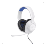 JBL Quantum 100P Console (Vezetékes, gaming fejhallgató levehető mikrofonnal), Fehér/Kék - Image 8