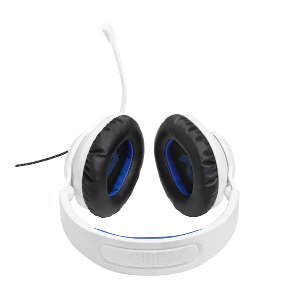 JBL Quantum 100P Console (Vezetékes, gaming fejhallgató levehető mikrofonnal), Fehér/Kék - Image 7