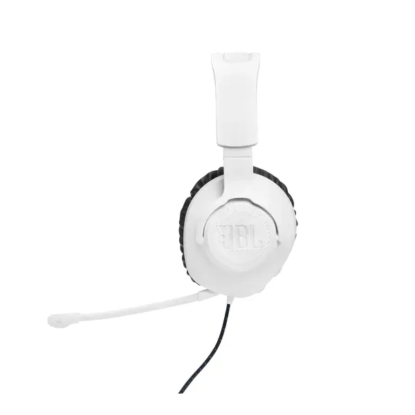 JBL Quantum 100P Console (Vezetékes, gaming fejhallgató levehető mikrofonnal), Fehér/Kék - Image 4