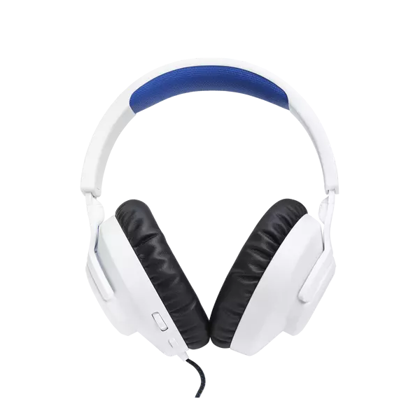 JBL Quantum 100P Console (Vezetékes, gaming fejhallgató levehető mikrofonnal), Fehér/Kék - Image 3