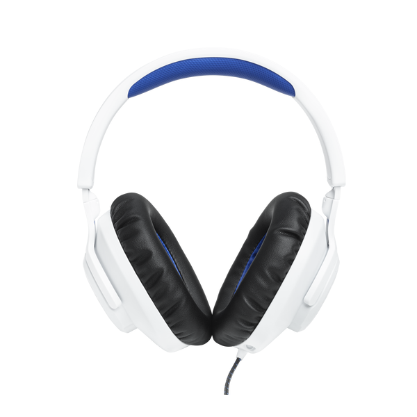 JBL Quantum 100P Console (Vezetékes, gaming fejhallgató levehető mikrofonnal), Fehér/Kék - Image 2