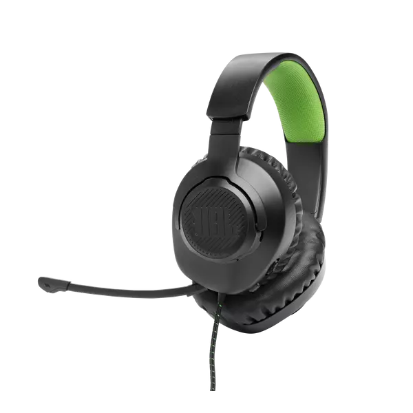 JBL Quantum 100X Console (Vezetékes, gaming fejhallgató levehető mikrofonnal), Fekete/Zöld - Image 1