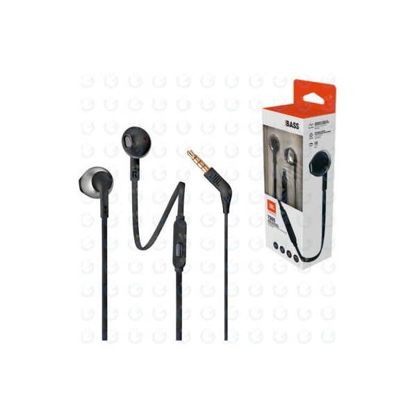 JBL T205 BLKE vezetékes füllhallgató, fekete, 3,5 jack, ear buds, 12,5 mm hangszóró, 1,2 m kábel, 34 g - Image 2
