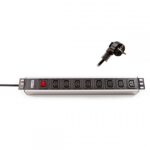 KELINE Elosztópanel 8xIEC320 C13, 1U, 19", 2.5m