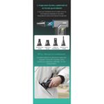 KICA FY4673 ultraerős légfúvó, 48 m/s, 185 gramm tolóerő, LED, 327 gramm, Turbo Boost, 4 mágneses fúvóka, gyorstöltés - Image 4