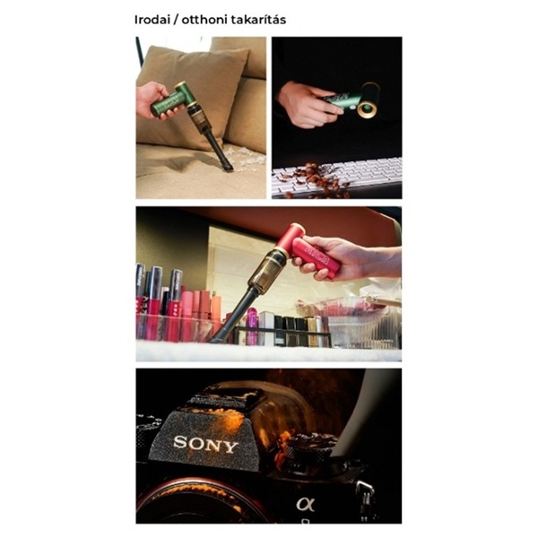 KICA FY4821 JetFan 2S KIT multifunkciós légfúvó porszívó fejjel, 117000 for. / perc, 27,5 m/s üzemidő 4,5 óra, LED piros - Image 4