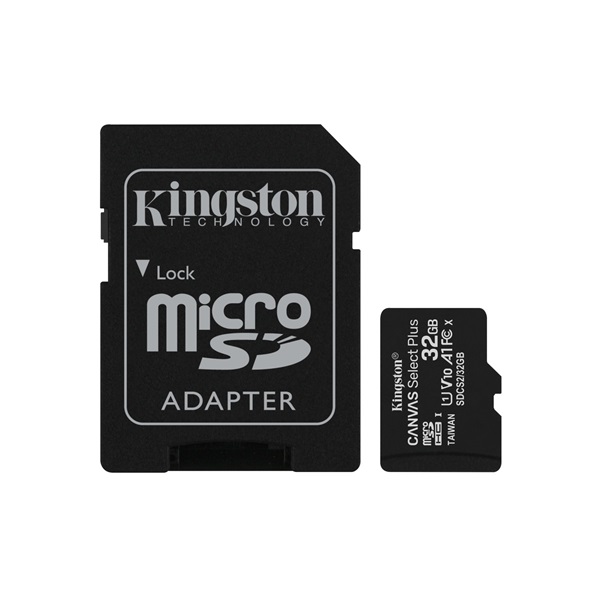 KINGSTON Memóriakártya MicroSDHC 32GB Canvas Select Plus 100R A1 C10 + Adapter - Image 2