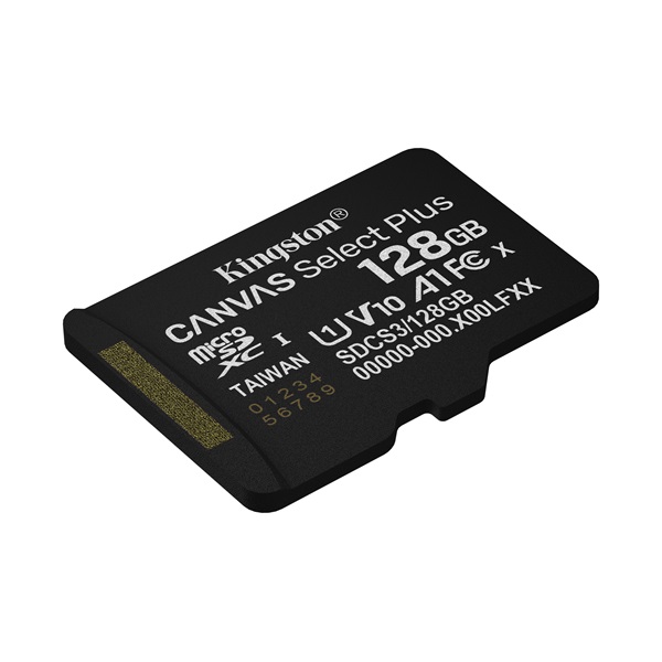 KINGSTON Memóriakártya MicroSDXC 128GB Canvas Select Plus Gen3 150R A1 Adaprer nélkül - Image 1