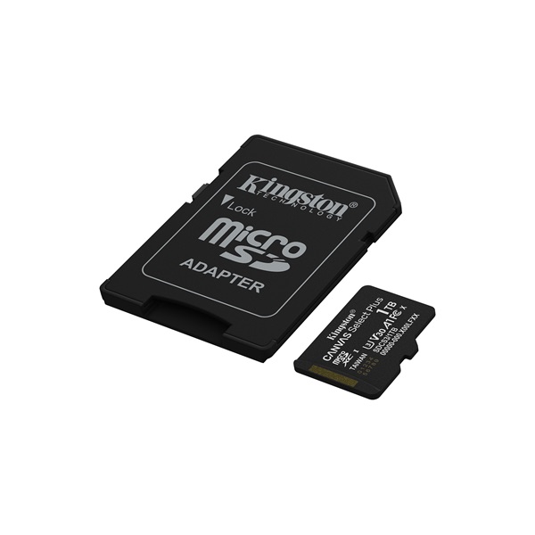 KINGSTON_Memoriakartya_MicroSDXC_1TB_Canvas_Select_Plus_Gen3_150R_A1_Adaprer-i1653118.jpg KINGSTON Memóriakártya MicroSDXC 1TB Canvas Select Plus Gen3 150R A1 + Adaprer - Image 1