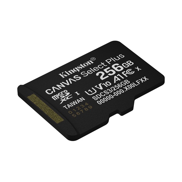 KINGSTON Memóriakártya MicroSDXC 256GB Canvas Select Plus Gen3 150R A1 Adaprer nélkül - Image 1