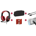 KONIX - MYTHICS Nintendo Switch Gamer csomag (Fejhallgató + Töltő kábel + Üvegfólia + Játék tartó + Táska)