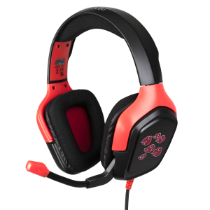 KONIX - NARUTO "Akatsuki" 2.0 Fejhallgató Vezetékes Gaming Stereo Mikrofon, Fekete-Piros